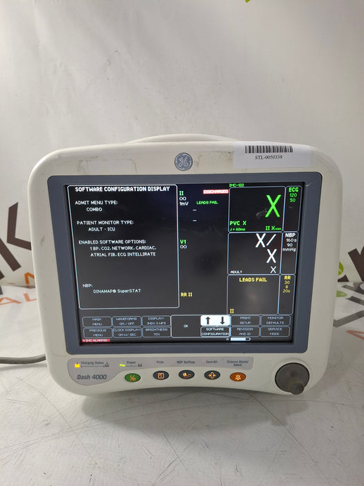 GE Healthcare Dash 4000 - Masimo SpO2 Patient Monitor