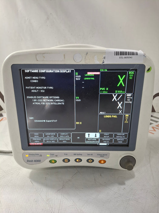 GE Healthcare Dash 4000 - Masimo SpO2 Patient Monitor