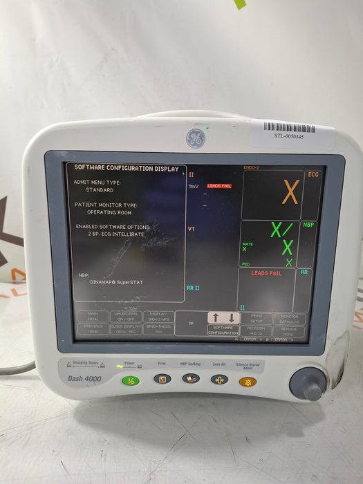 GE Healthcare Dash 4000 - GE/Nellcor SpO2 Patient Monitor