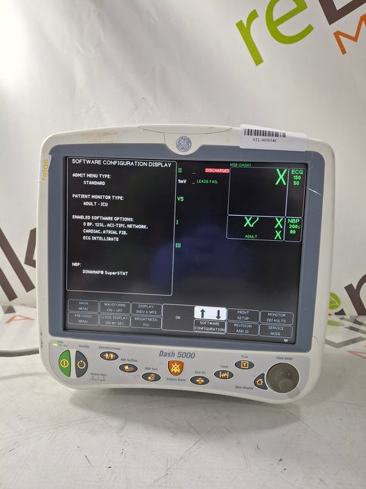 GE Healthcare Dash 5000 - Masimo SpO2 Patient Monitor