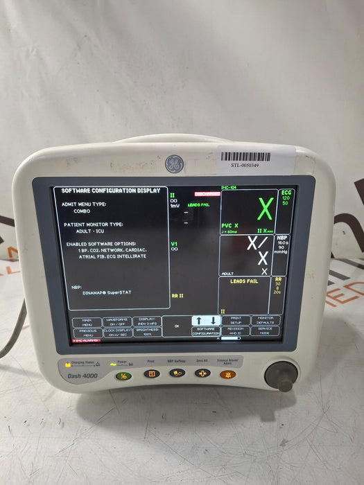 GE Healthcare Dash 4000 - Masimo SpO2 Patient Monitor