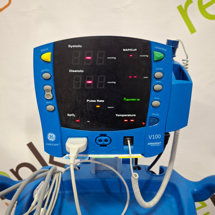 GE Healthcare Dinamap V100 - NIBP, SpO2, Temp Vital Signs Monitor
