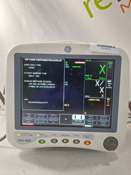 GE Healthcare Dash 4000 - Masimo SpO2 Patient Monitor
