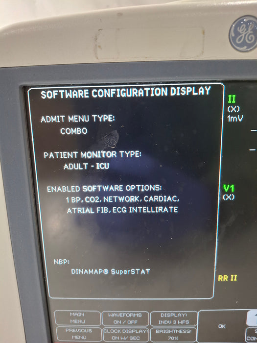 GE Healthcare Dash 4000 - Masimo SpO2 Patient Monitor
