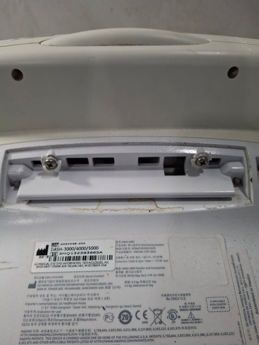 GE Healthcare Dash 4000 - Masimo SpO2 Patient Monitor