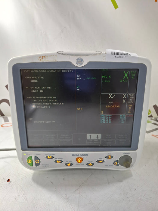 GE Healthcare Dash 5000 - Masimo SpO2 Patient Monitor