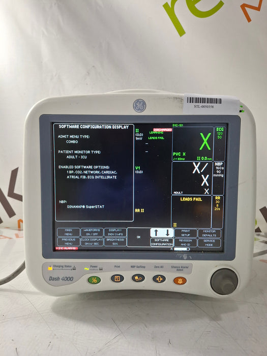 GE Healthcare Dash 4000 - Masimo SpO2 Patient Monitor
