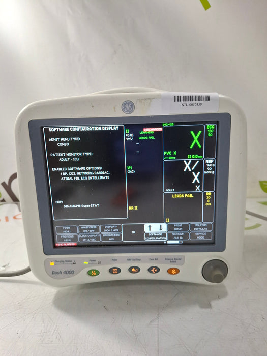 GE Healthcare Dash 4000 - Masimo SpO2 Patient Monitor