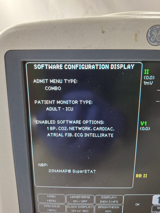 GE Healthcare Dash 4000 - Masimo SpO2 Patient Monitor