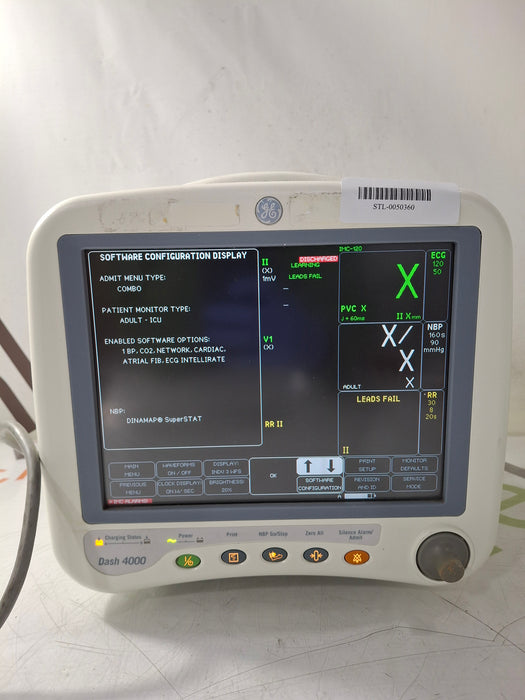 GE Healthcare Dash 4000 - Masimo SpO2 Patient Monitor