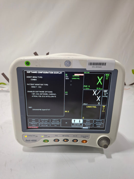 GE Healthcare Dash 4000 - Masimo SpO2 Patient Monitor