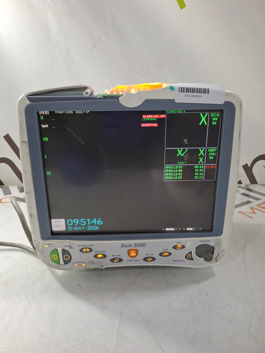 GE Healthcare Dash 5000 - Masimo SpO2 Patient Monitor
