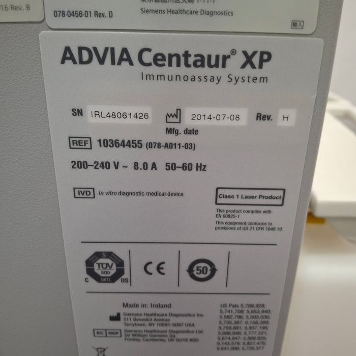 Siemens Advia Centaur XP Immunoassay System