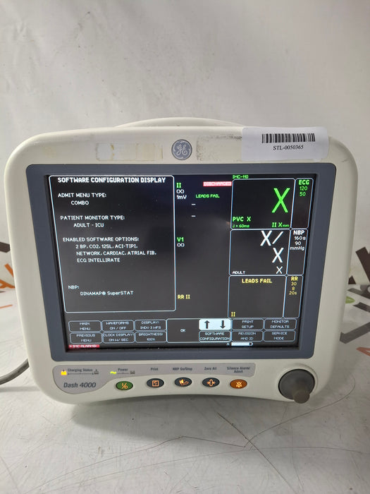GE Healthcare Dash 4000 - Masimo SpO2 Patient Monitor