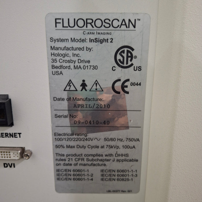 Hologic, Inc. Fluoroscan InSight 2 C-Arm