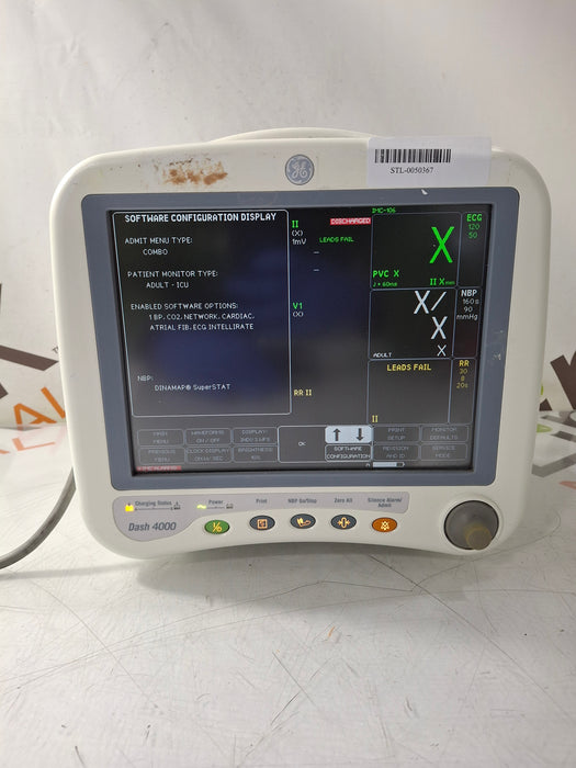 GE Healthcare Dash 4000 - Masimo SpO2 Patient Monitor