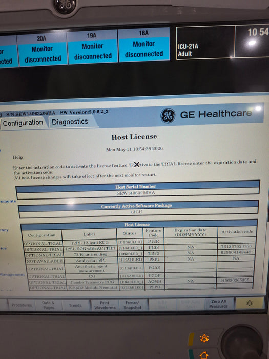 GE Healthcare Carescape B650 Critical Care Patient Monitor