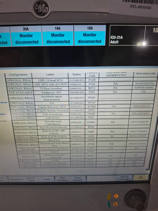 GE Healthcare Carescape B650 Critical Care Patient Monitor