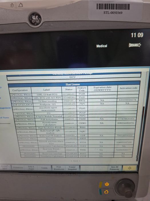 GE Healthcare Carescape B650 Critical Care Patient Monitor