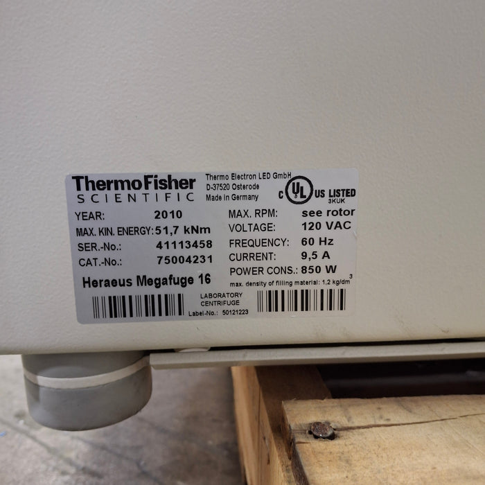 Thermo Scientific Megafuge 16 Benchtop Centrifuge