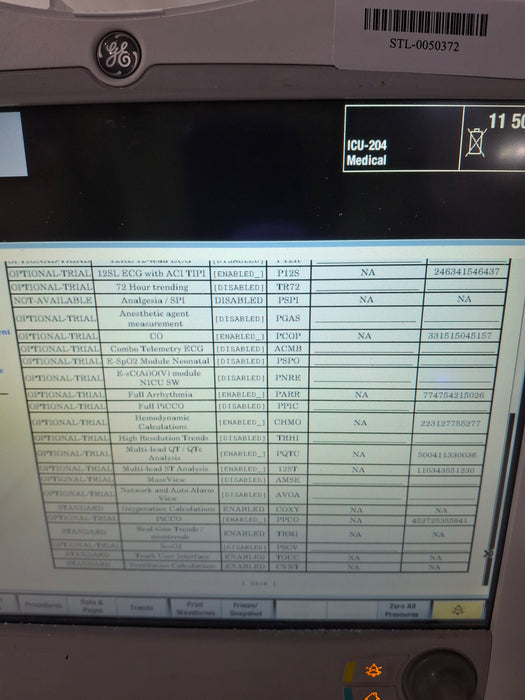 GE Healthcare Carescape B650 Critical Care Patient Monitor