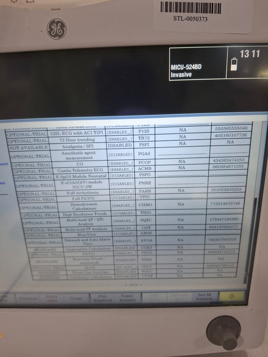 GE Healthcare Carescape B650 Critical Care Patient Monitor