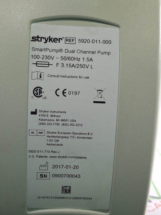 Stryker SmartPump Dual Channel Tourniquet