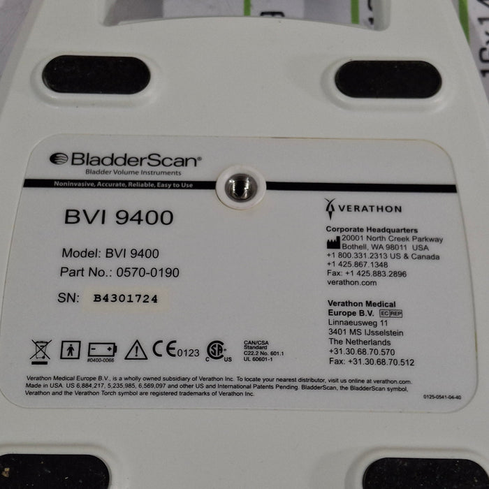 Verathon Medical, Inc BVI 9400 Bladderscan