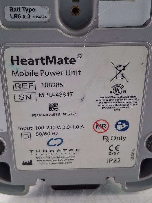 Thoratec Heartmate Mobile Power Unit