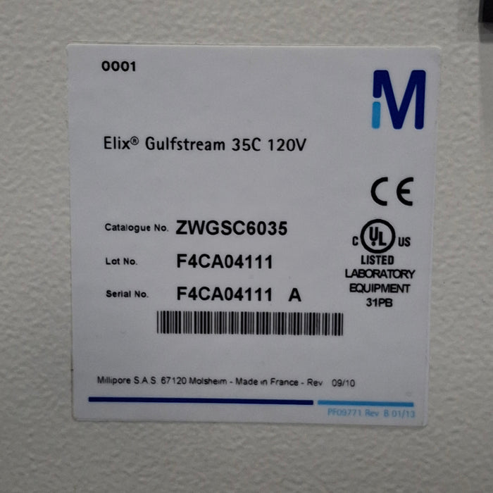 Millipore ELIX Gulfstream 35C Water Purifier