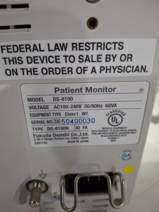 Fukuda Denshi Dynascope DS-8100 Patient Monitor
