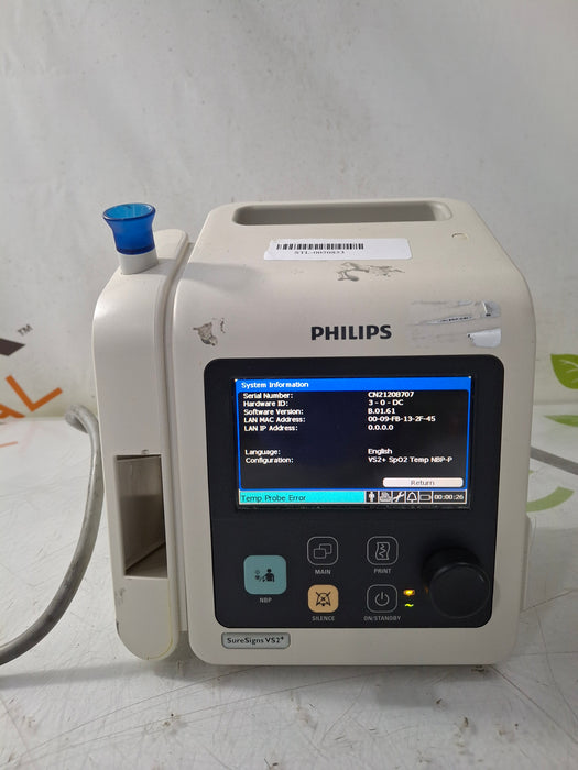 Philips SureSigns VS2+ Vital Signs Monitor