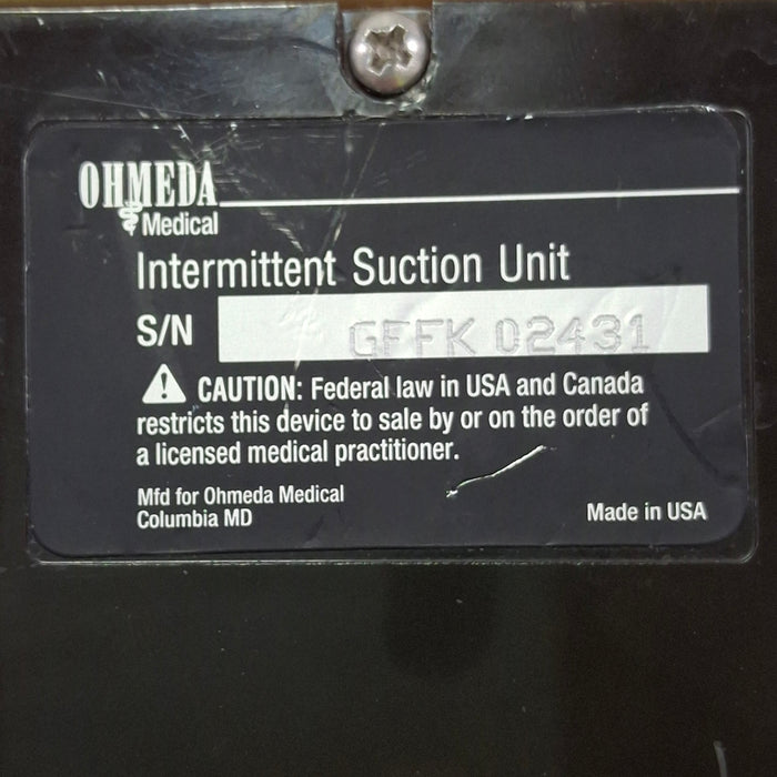 Ohmeda Medical 200 Intermittent Suction Unit