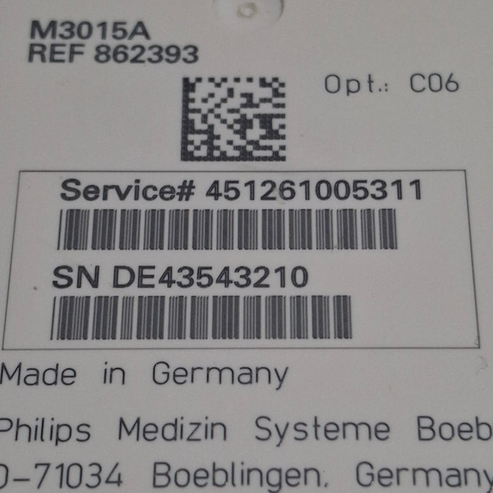 Philips M3015A-C06 CO2, Temp, IBP Extension Module