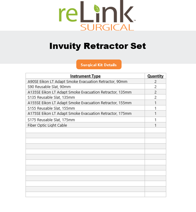 Stryker Invuity LT Retractor Set