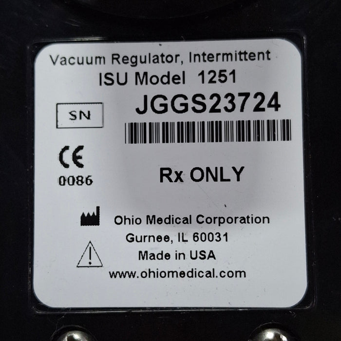Ohio Medical Corporation 1251 Suction Regulator