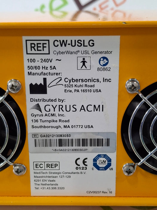 Gyrus Acmi, Inc. Cyberwand CW-USLG Ultrasonic Lithotripter Generator