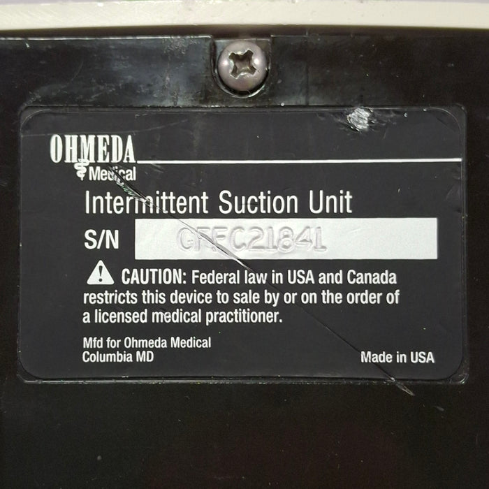 Ohmeda Medical 200 Intermittent Suction Unit