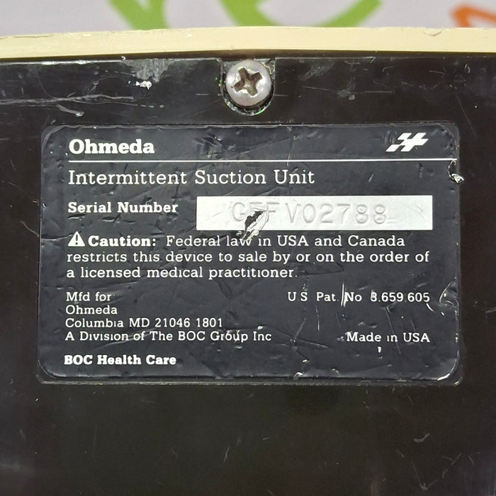 Ohmeda Medical 200 Intermittent Suction Unit