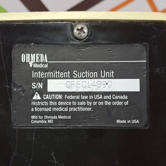 Ohmeda Medical 200 Intermittent Suction Unit