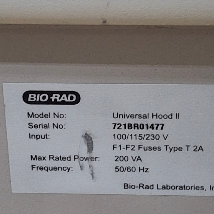 Bio-Rad Universal Hood II Imaging System