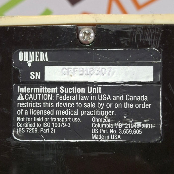 Ohmeda Medical 200 Intermittent Suction Unit