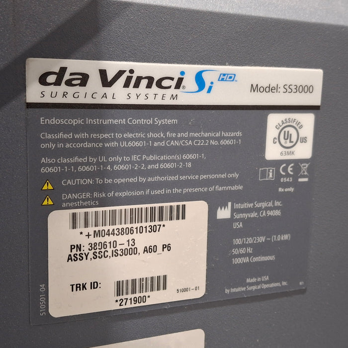 Intuitive Surgical DaVinci Si HD SS3000 Endoscopic Instrument Control System