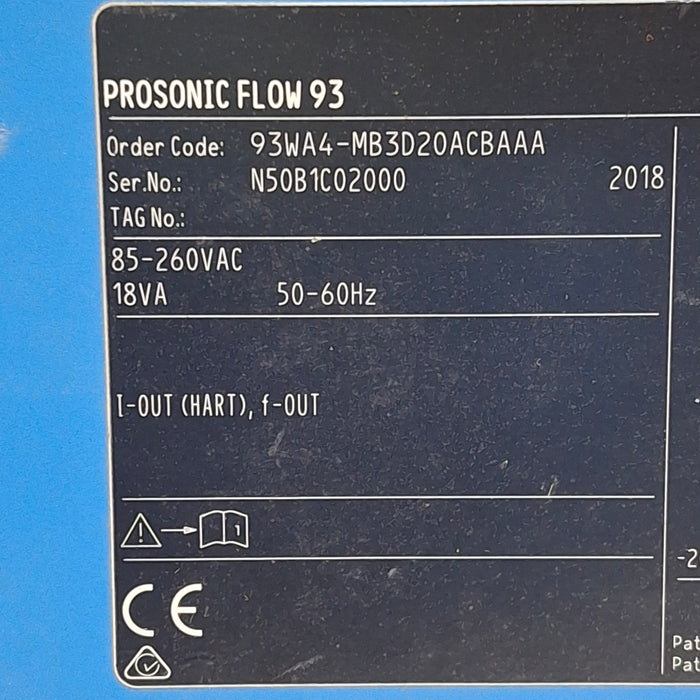 Endress+Hauser Prosonic Flow 93 Ultrasonic Measurement System