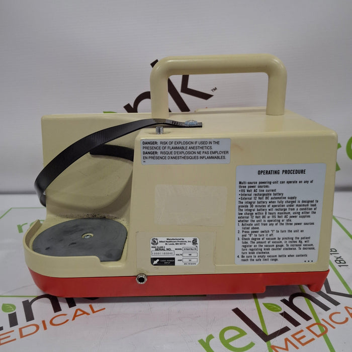 Allied Healthcare Products Gomco OptiVac S178,G178,L178 Surgical Pump