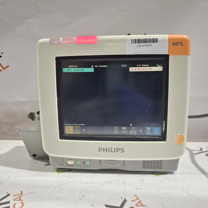Philips Intellivue MP5 - ECG, Fast SpO2, NIBP Patient Monitor
