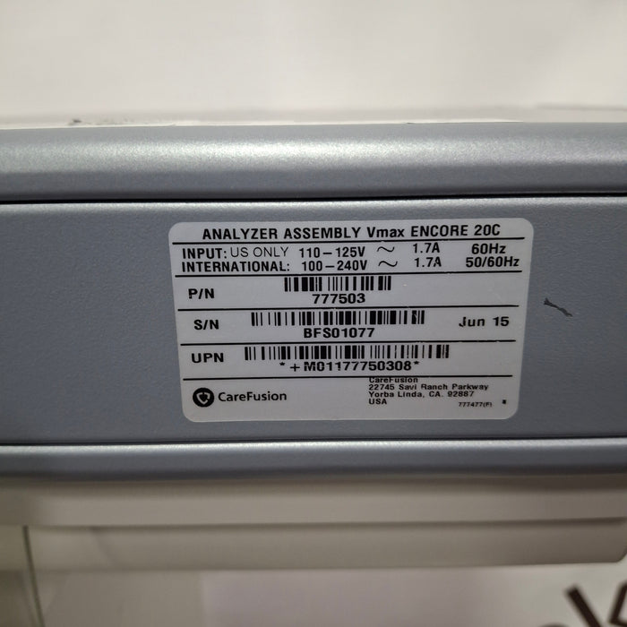 CareFusion 777503 Vmax Encore Analyzer Assembly 20C