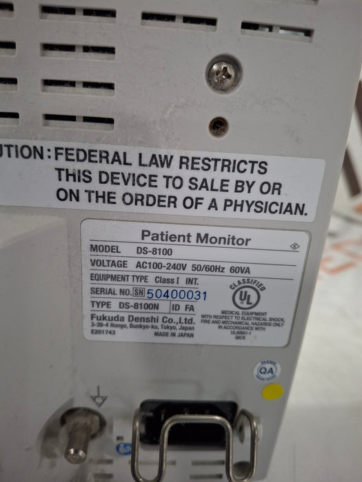 Fukuda Denshi Dynascope DS-8100 Patient Monitor