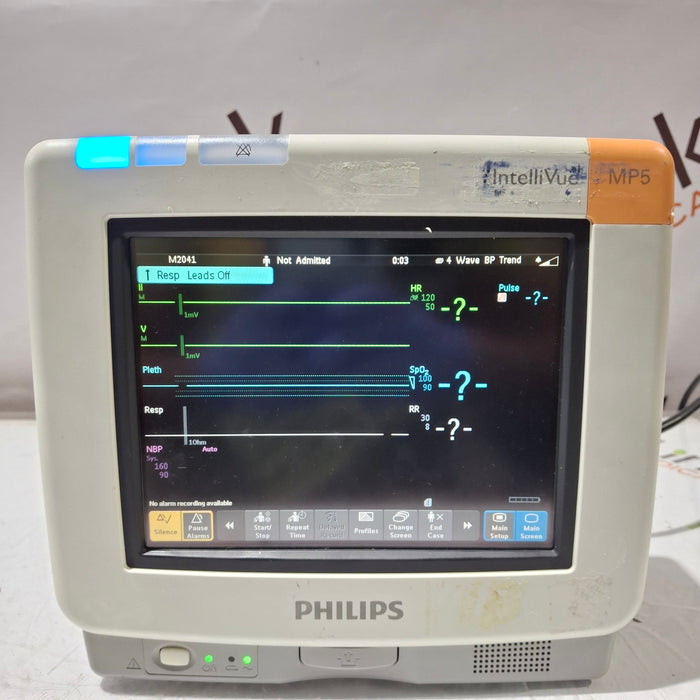 Philips Intellivue MP5 - ECG, Fast SpO2, NIBP, Press, Temp Patient Monitor