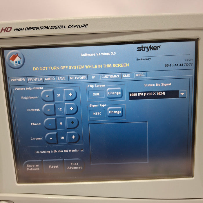 Stryker SDC HD 240-050-888 High Definition Capture System